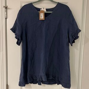 La Fixsun 100% Linen Top